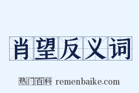 肖望反义词是什么意思的图片